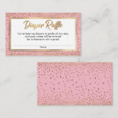 Cartes de billet pour couches de couches en or et  (Devant / Derrière)