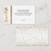 Cartes de billets de rabat à couches blanc et or (Devant / Derrière)