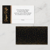 Cartes de billets de rabat à couches Noir et Or Co (Devant / Derrière)