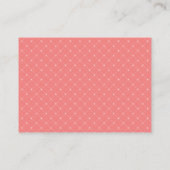 Cartes de billets de rabat baby shower | Corail (Dos)