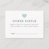 Cartes de billets de rabat baby shower | Mention (Devant)