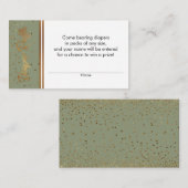 Cartes de billets de rabat Sage et Gold Confetti (Devant / Derrière)