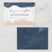 Cartes de billets de tombola de couches Indigo Éth (Devant / Derrière)