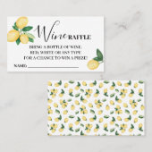 Cartes de billets Fête des mariées citrons Raffle (Devant / Derrière)