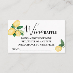 Cartes de billets Fête des mariées citrons Raffle 