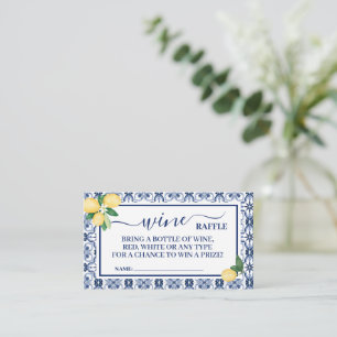 Cartes de billets Fête des mariées citrons Raffle