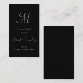 Cartes de billets pour Mariage noir simple (Devant / Derrière)
