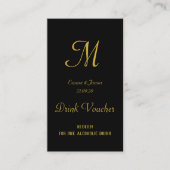 Cartes de billets simples Gold & Black Mariage (Devant)