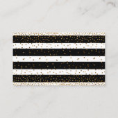 Cartes de billets Stripes & Gold Confetti Diaper R (Dos)