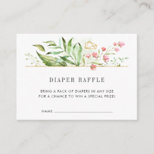 Cartes de billets Wild Floral Baby shower Diaper