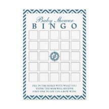 Cartes de Bingo Baby shower de Bingo de Compass Bl
