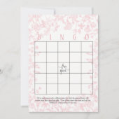 Cartes de Bingo Baby Shower Fleurs Roses (Devant)