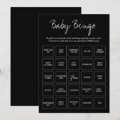 Cartes de Bingo baby shower, Unique Bac Bébé Prére (Devant / Derrière)