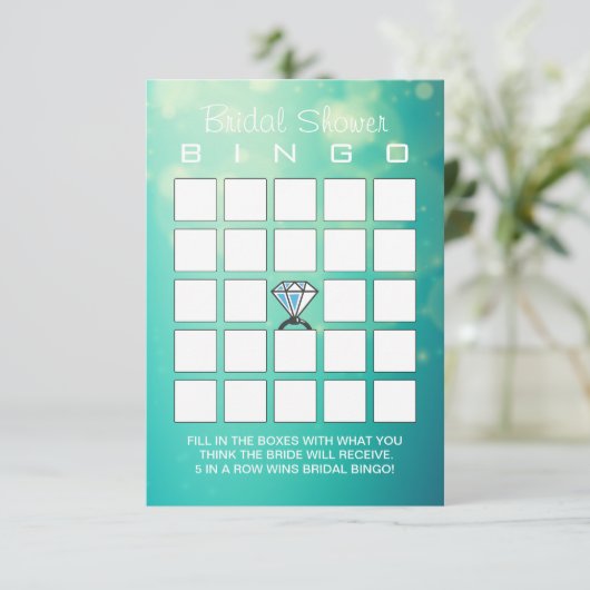 Cartes de Bingo de Bague de Fiançailles en Diamant (Debout devant)