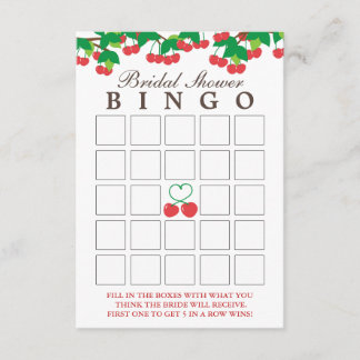 Cartes de Bingo de Fête de l'mariée simple Sweet C