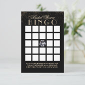 Cartes de Bingo de Fête de Mariage Chic Confetti D (Debout devant)