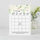 Cartes de Bingo de Fêtes des mariées Florales blan (Debout devant)