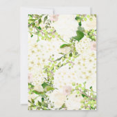 Cartes de Bingo de Fêtes des mariées Florales blan (Dos)