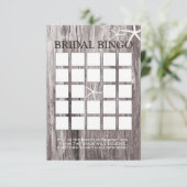 Cartes de Bingo de Fiançailles en Bois Flotté de P (Debout devant)