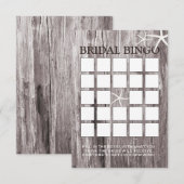 Cartes de Bingo de Fiançailles en Bois Flotté de P (Devant / Derrière)