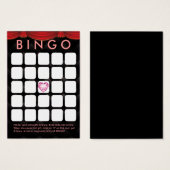 Cartes de Bingo de luxe Diamond Heart Fête des mar (Devant & derrière)