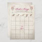Cartes de Bingo de Mariage au Vin (Devant / Derrière)