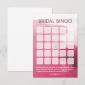 Cartes de Bingo de Mariage Thème Plage Élégante Ro (Devant / Derrière)