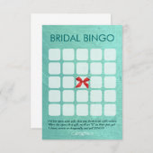 Cartes de Bingo de Mariage Vert Menthe Élégantes 5 (Devant / Derrière)