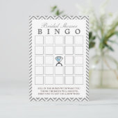 Cartes de Bingo de Mariage Zigzag Argent Anneau de (Debout devant)