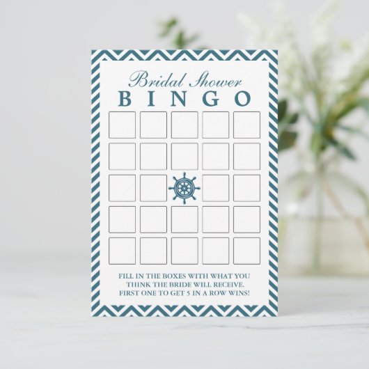 Cartes de Bingo de Réception de Mariage à Zigzag d (Debout devant)