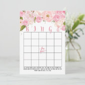 Cartes de Bingo de Réception de Mariage Florales (Debout devant)