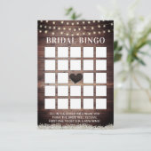 Cartes de bingo en bois pour bébé rustique (Debout devant)