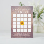 Cartes de Bingo Fête de l'mariée Sunflower Classé (Debout devant)