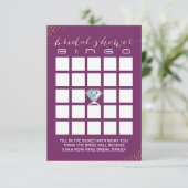 Cartes de Bingo Fêtes des mariées | Gold Confetti (Debout devant)