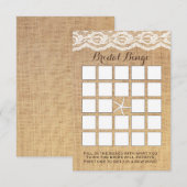 Cartes de Bingo Mariage Classy Starfish Lace & Bur (Devant / Derrière)