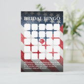 Cartes de bingo Mariage/Fête de l'mariée du drapea (Debout devant)