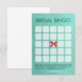 Cartes de Bingo Mariage Vert Menthe Élégantes 5x5 (Devant / Derrière)