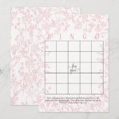 Cartes de bingo pour la fête de mariage avec des f (Devant / Derrière)