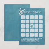 Cartes de Bingo pour la Fête de Mariage de Plage É (Devant / Derrière)