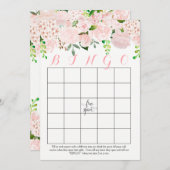 Cartes de Bingo pour Mariage Floral (Devant / Derrière)