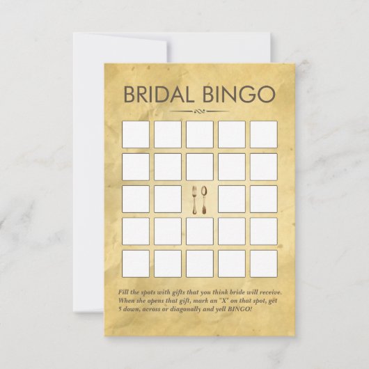 Cartes de Bingo pour Réception de Mariage Outils d (Devant)