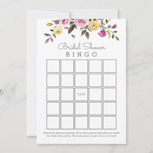 Cartes De Bingo Simplement Jolie Fête des mariées (Devant)