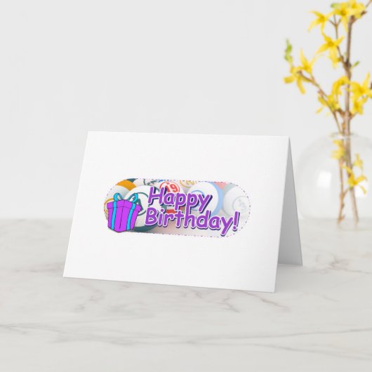 Cartes de bingo-test - joyeux anniversaire (Fleur jaune)