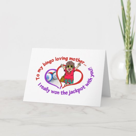 Cartes de bingo-test - le jour de mère (Devant)