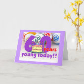 Cartes de bingo-test - soixantième anniversaire (Fleur jaune)