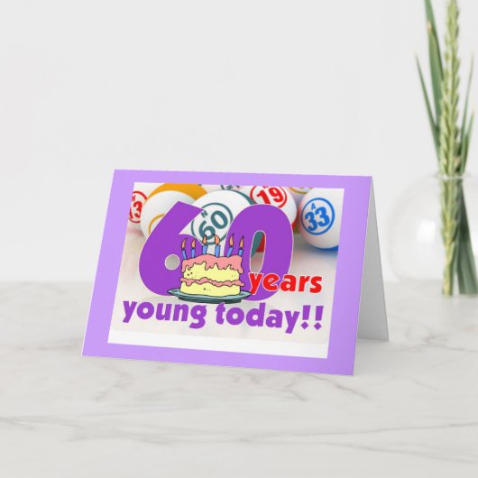 Cartes de bingo-test - soixantième anniversaire (Devant)