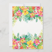 Cartes de Bingo Tropical Hawaiian Douche (Dos)