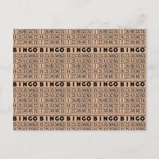 Cartes de bingo vintages (Devant)