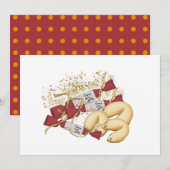 Cartes de biscuits chinoises du Nouvel An Fortune (Devant / Derrière)