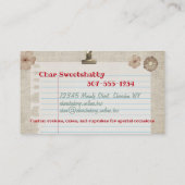 Cartes de biz à base de cerise chic Shabby (Dos)